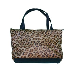 Bolso Savana Leopardo en Cuero Genuino